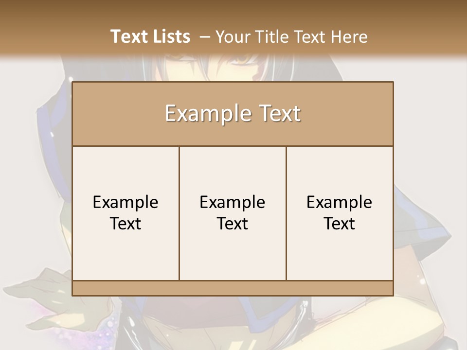 An Anime Character With White Hair And Blue Eyes PowerPoint Template