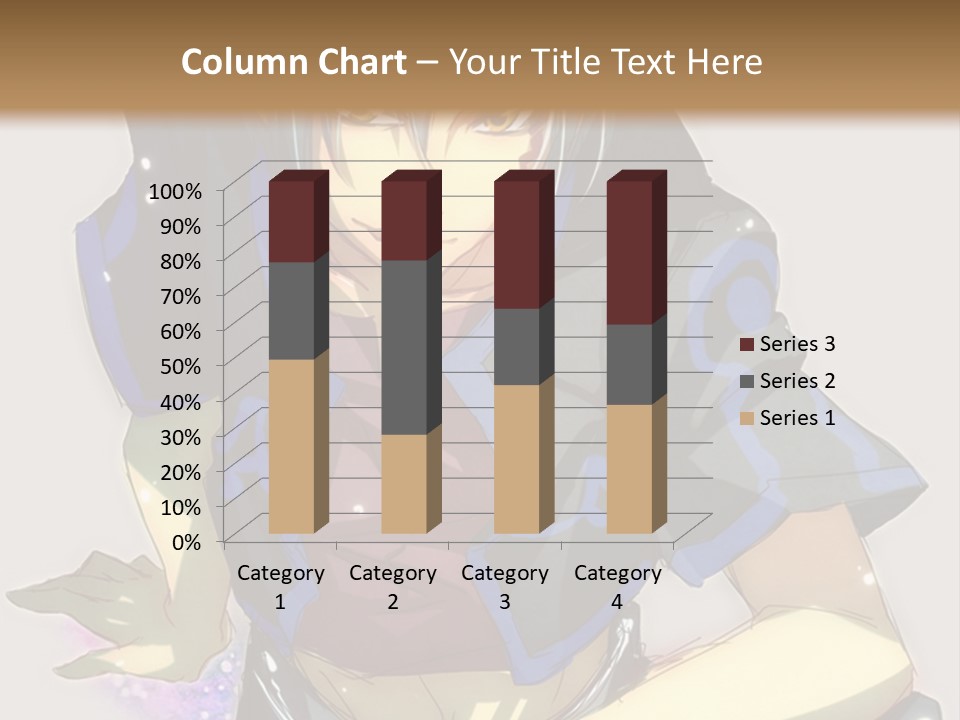 An Anime Character With White Hair And Blue Eyes PowerPoint Template