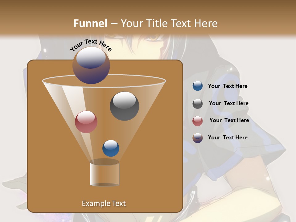 An Anime Character With White Hair And Blue Eyes PowerPoint Template