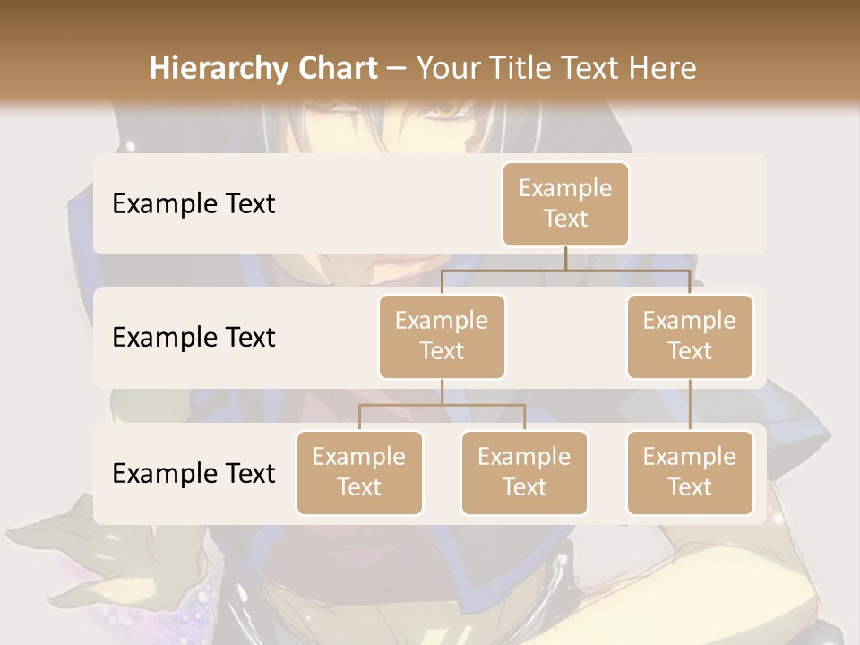 An Anime Character With White Hair And Blue Eyes PowerPoint Template