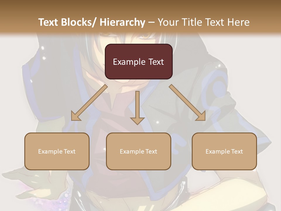 An Anime Character With White Hair And Blue Eyes PowerPoint Template