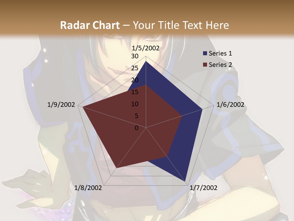 An Anime Character With White Hair And Blue Eyes PowerPoint Template