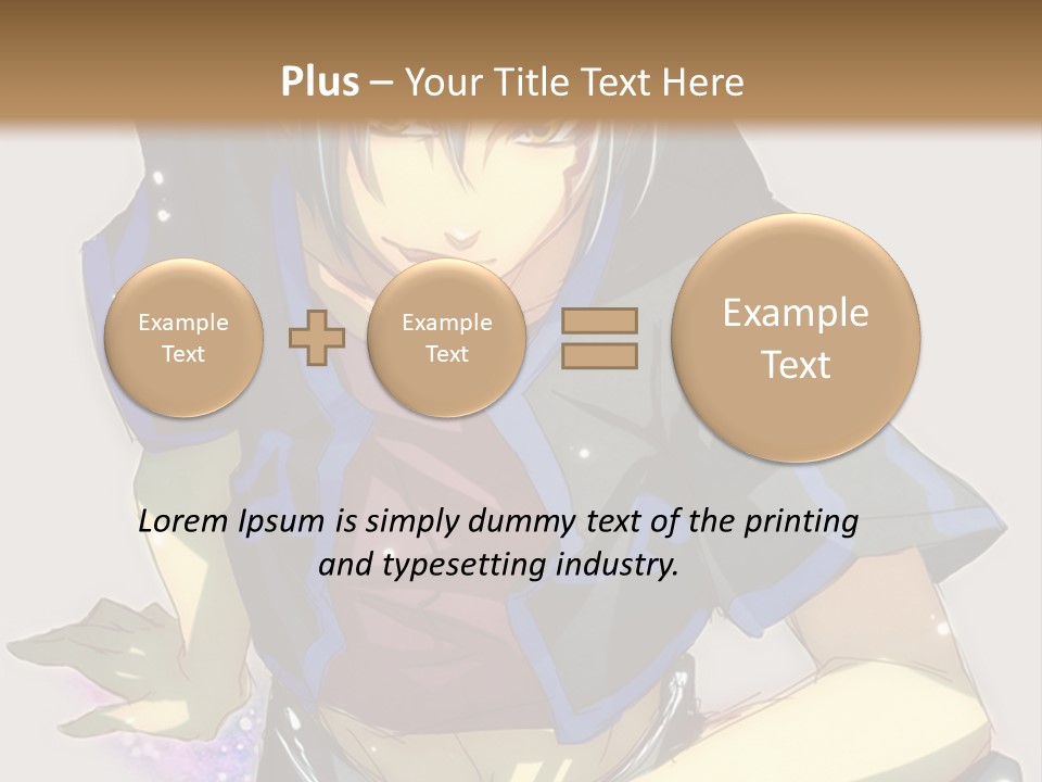 An Anime Character With White Hair And Blue Eyes PowerPoint Template