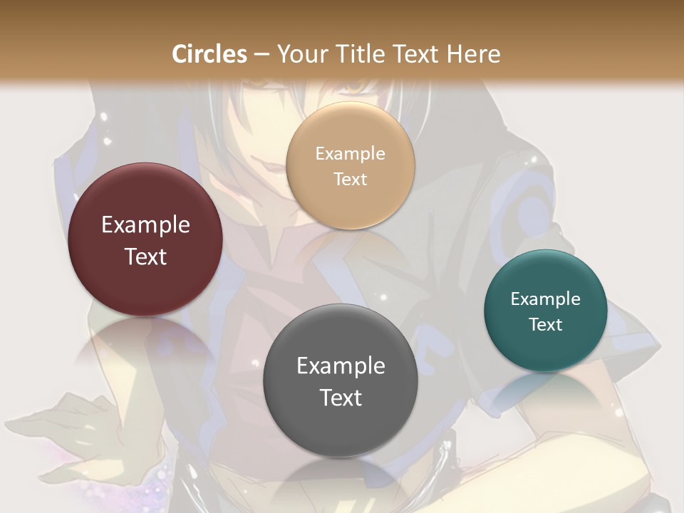 An Anime Character With White Hair And Blue Eyes PowerPoint Template