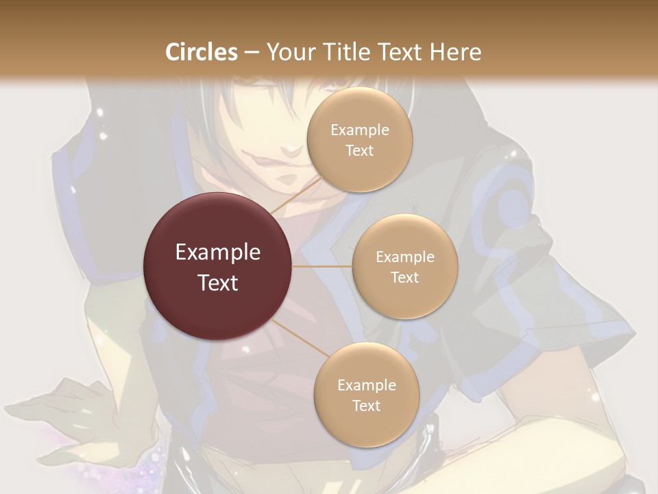 An Anime Character With White Hair And Blue Eyes PowerPoint Template