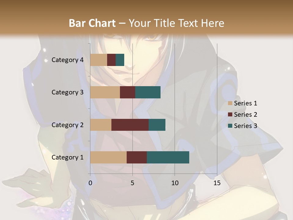 An Anime Character With White Hair And Blue Eyes PowerPoint Template