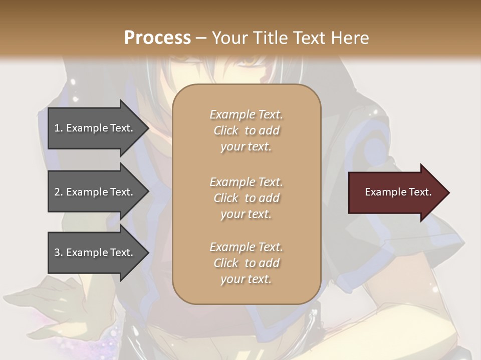 An Anime Character With White Hair And Blue Eyes PowerPoint Template