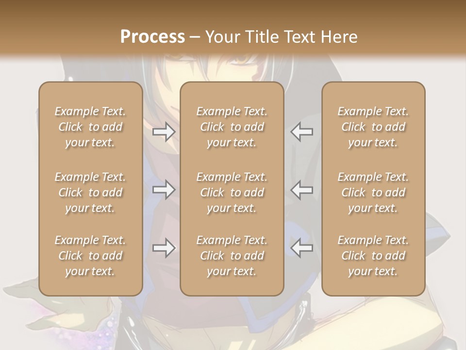 An Anime Character With White Hair And Blue Eyes PowerPoint Template