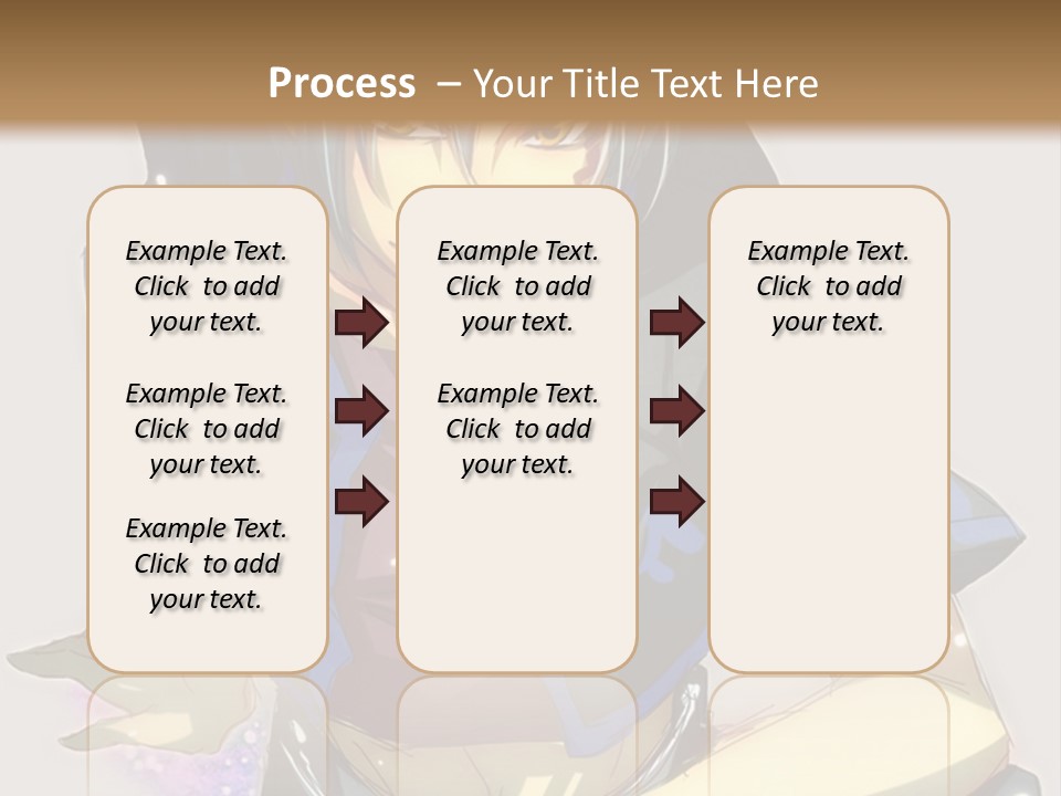 An Anime Character With White Hair And Blue Eyes PowerPoint Template