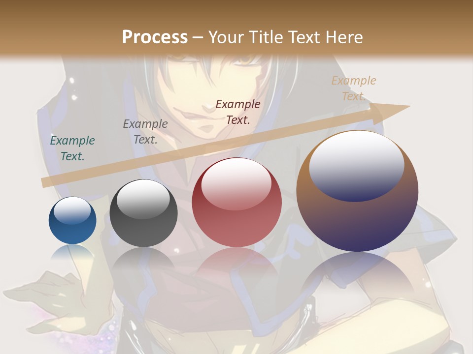 An Anime Character With White Hair And Blue Eyes PowerPoint Template