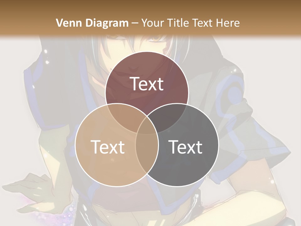 An Anime Character With White Hair And Blue Eyes PowerPoint Template