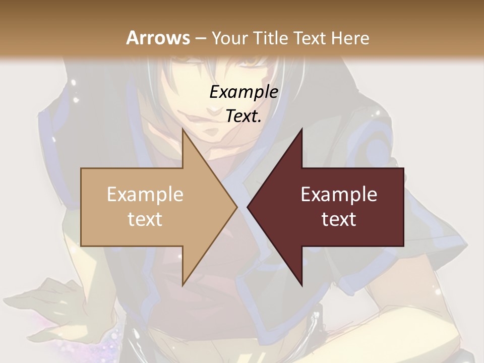 An Anime Character With White Hair And Blue Eyes PowerPoint Template