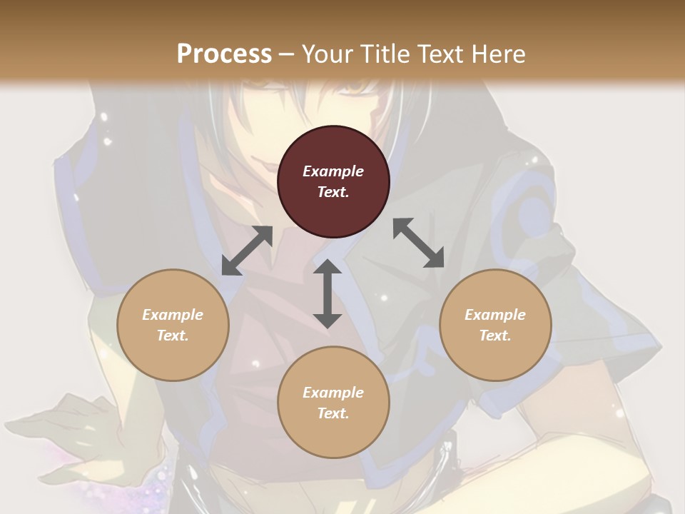 An Anime Character With White Hair And Blue Eyes PowerPoint Template