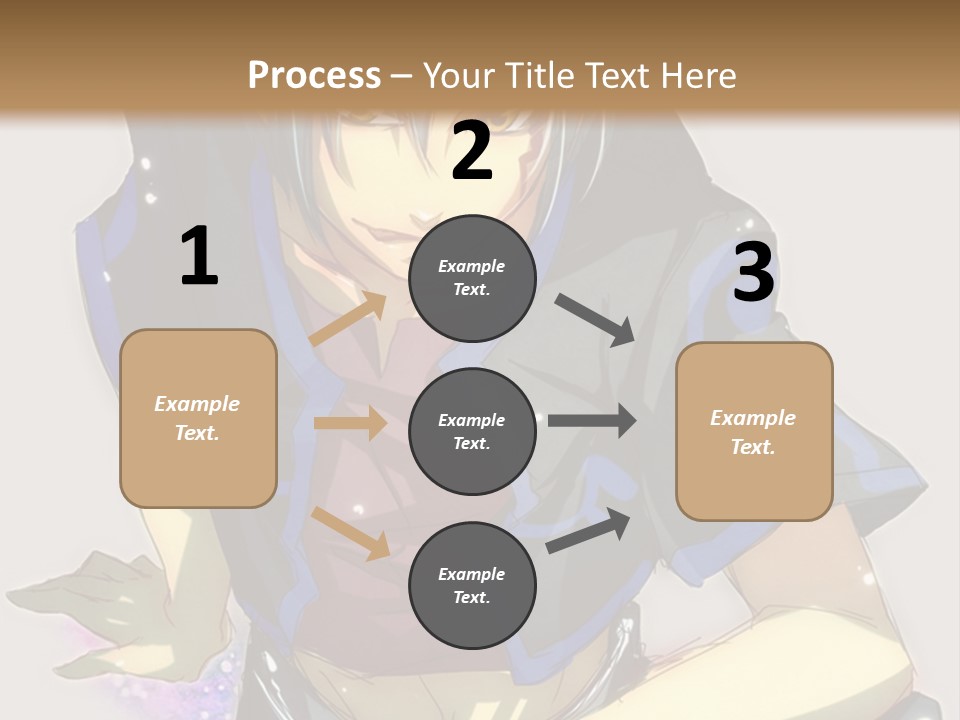 An Anime Character With White Hair And Blue Eyes PowerPoint Template