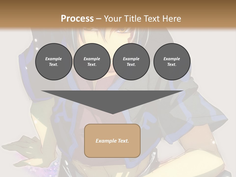 An Anime Character With White Hair And Blue Eyes PowerPoint Template