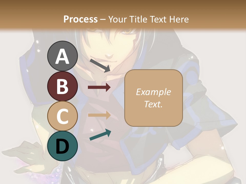 An Anime Character With White Hair And Blue Eyes PowerPoint Template