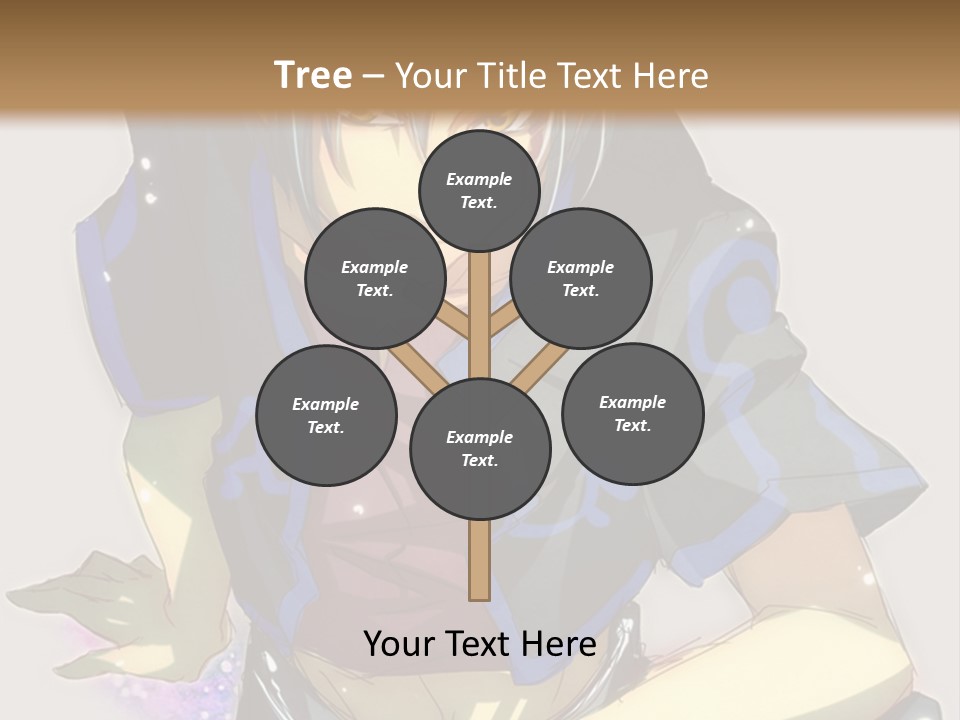 An Anime Character With White Hair And Blue Eyes PowerPoint Template