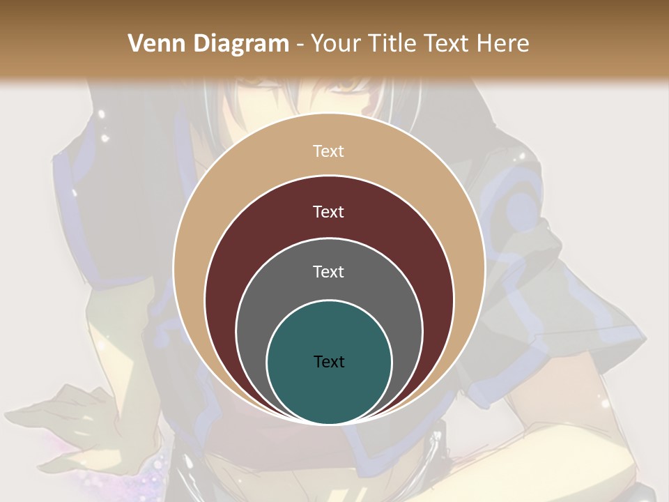 An Anime Character With White Hair And Blue Eyes PowerPoint Template