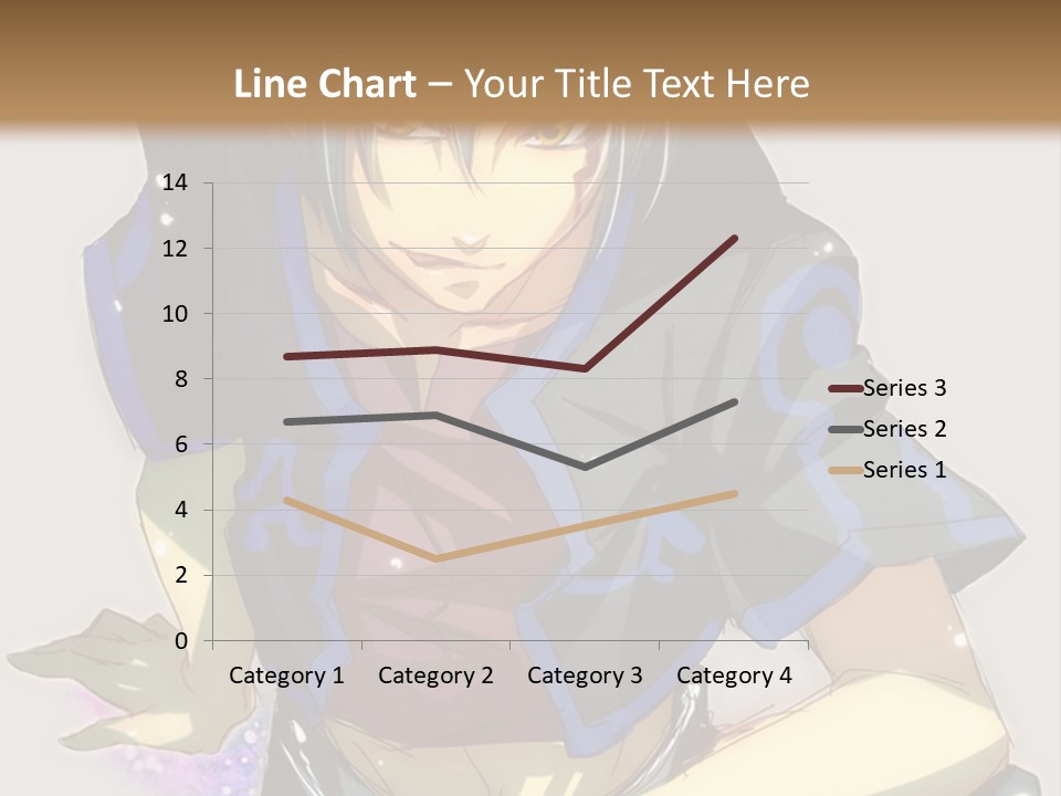 An Anime Character With White Hair And Blue Eyes PowerPoint Template