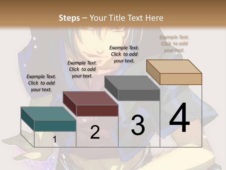 An Anime Character With White Hair And Blue Eyes PowerPoint Template