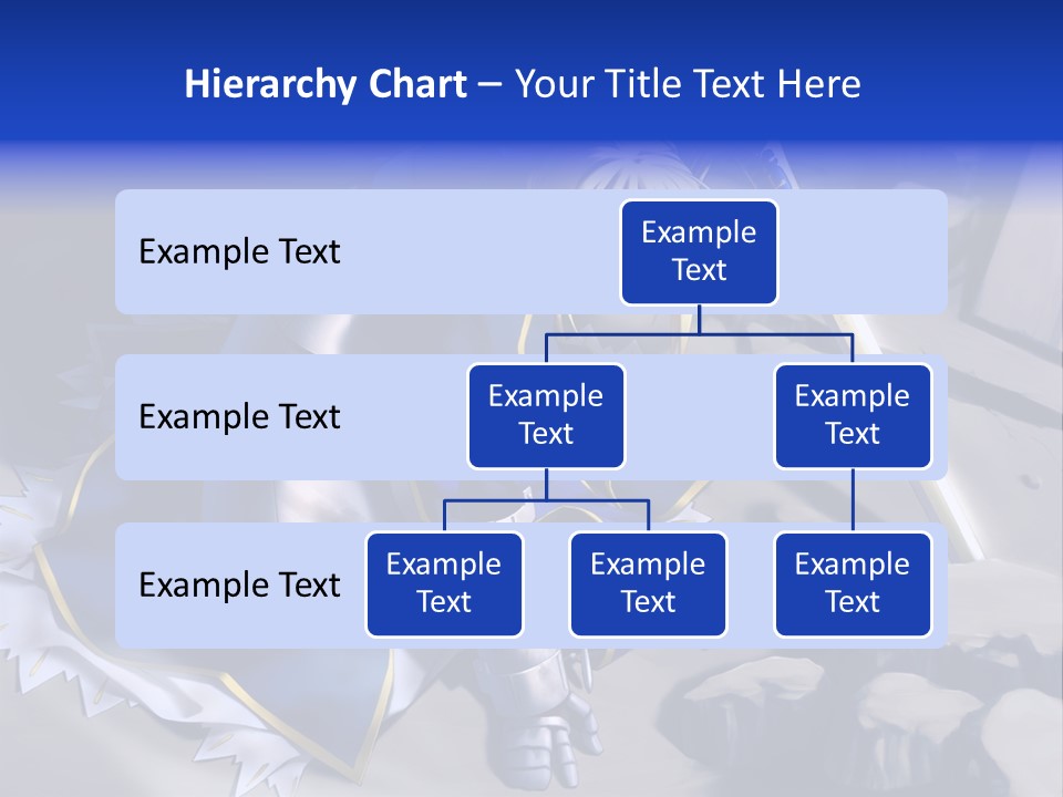 A Woman In A Blue Dress Holding A Sword PowerPoint Template