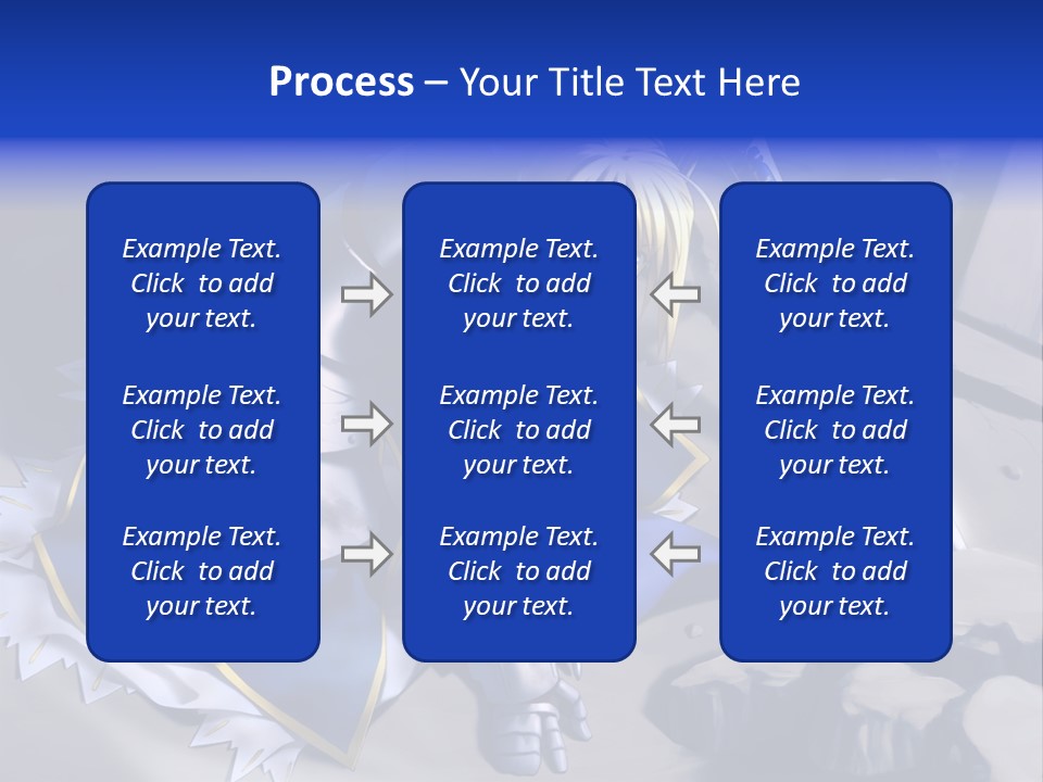 A Woman In A Blue Dress Holding A Sword PowerPoint Template