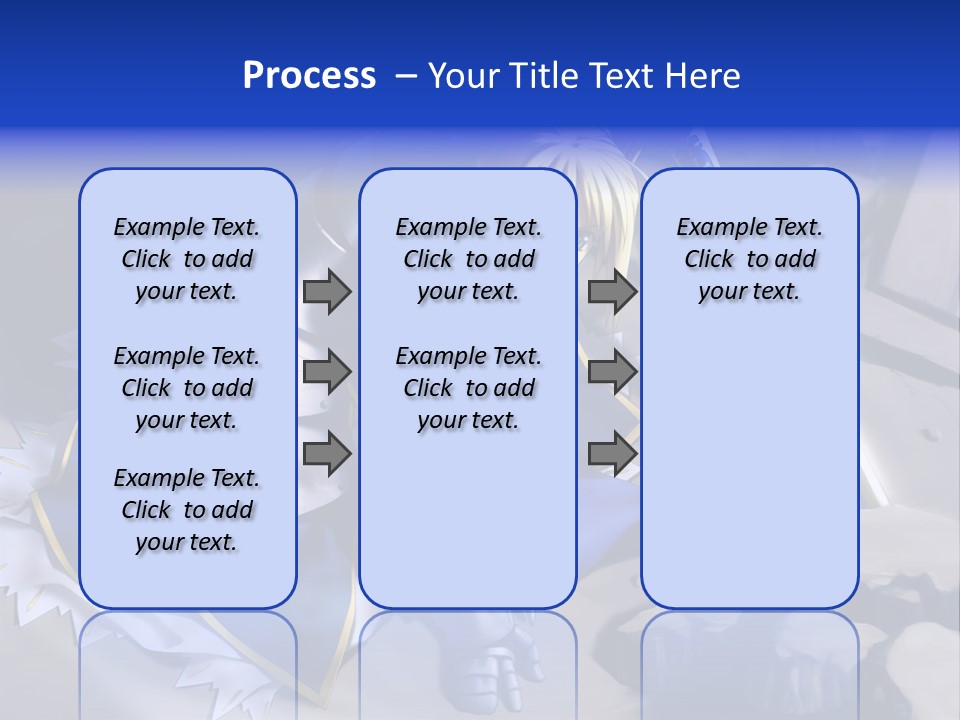 A Woman In A Blue Dress Holding A Sword PowerPoint Template