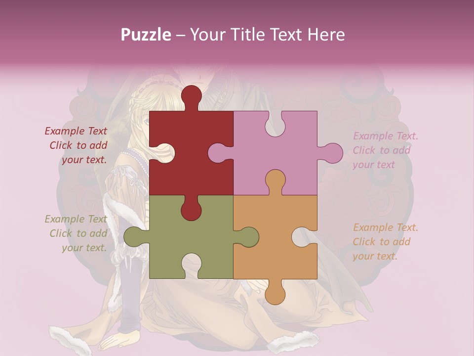 A Couple Of Anime Characters Sitting Next To Each Other PowerPoint Template