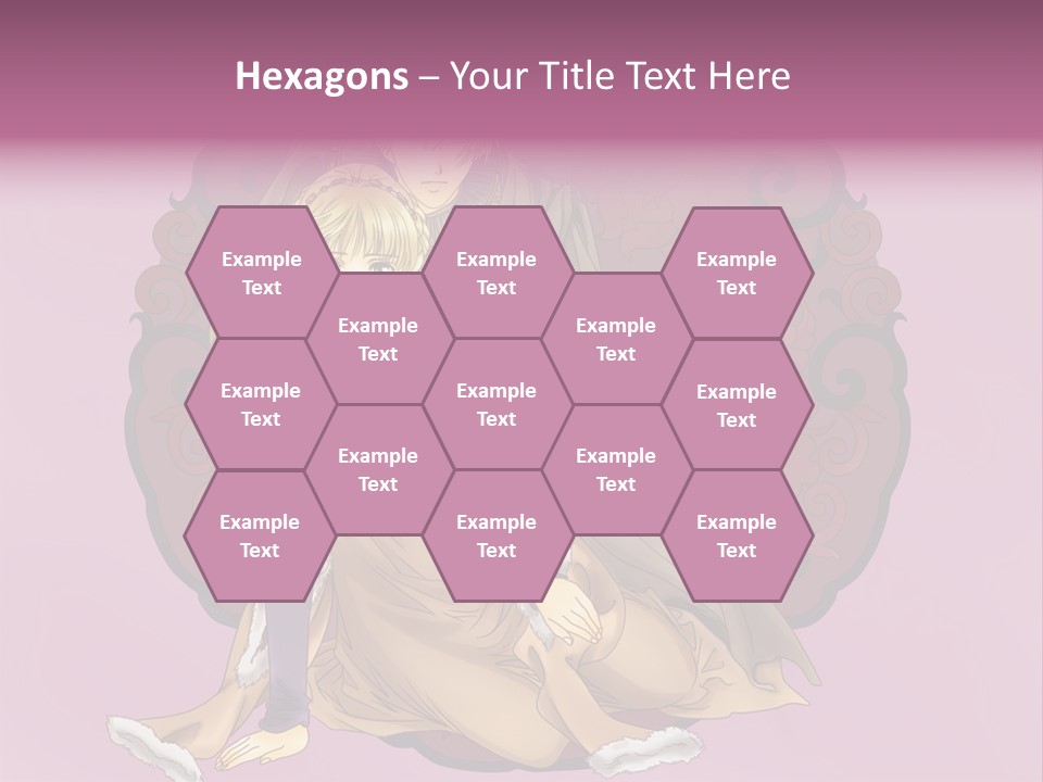 A Couple Of Anime Characters Sitting Next To Each Other PowerPoint Template