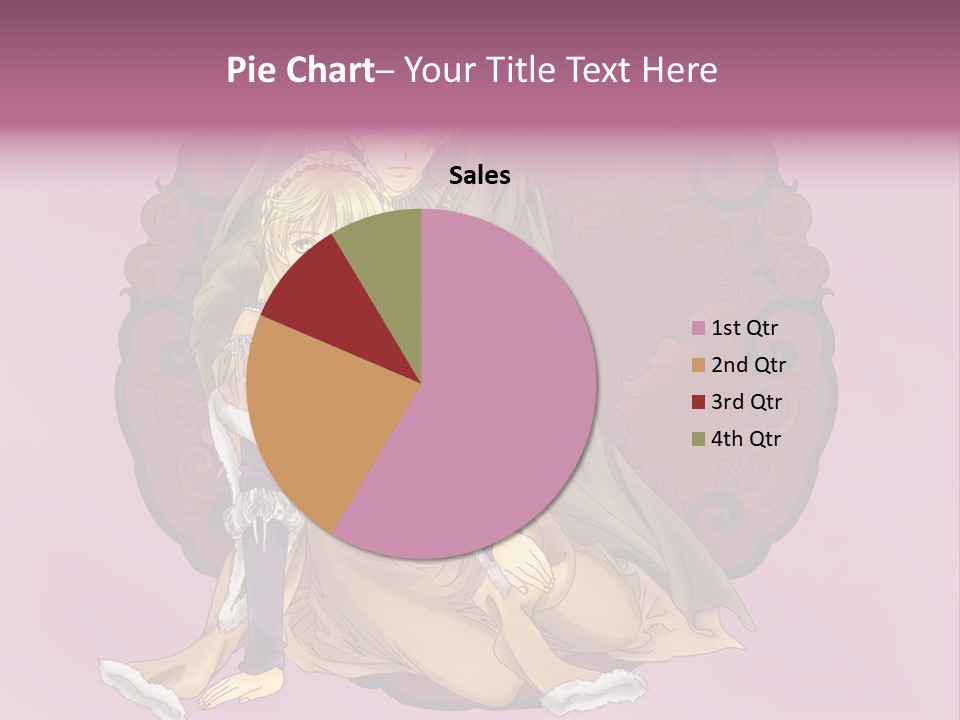 A Couple Of Anime Characters Sitting Next To Each Other PowerPoint Template