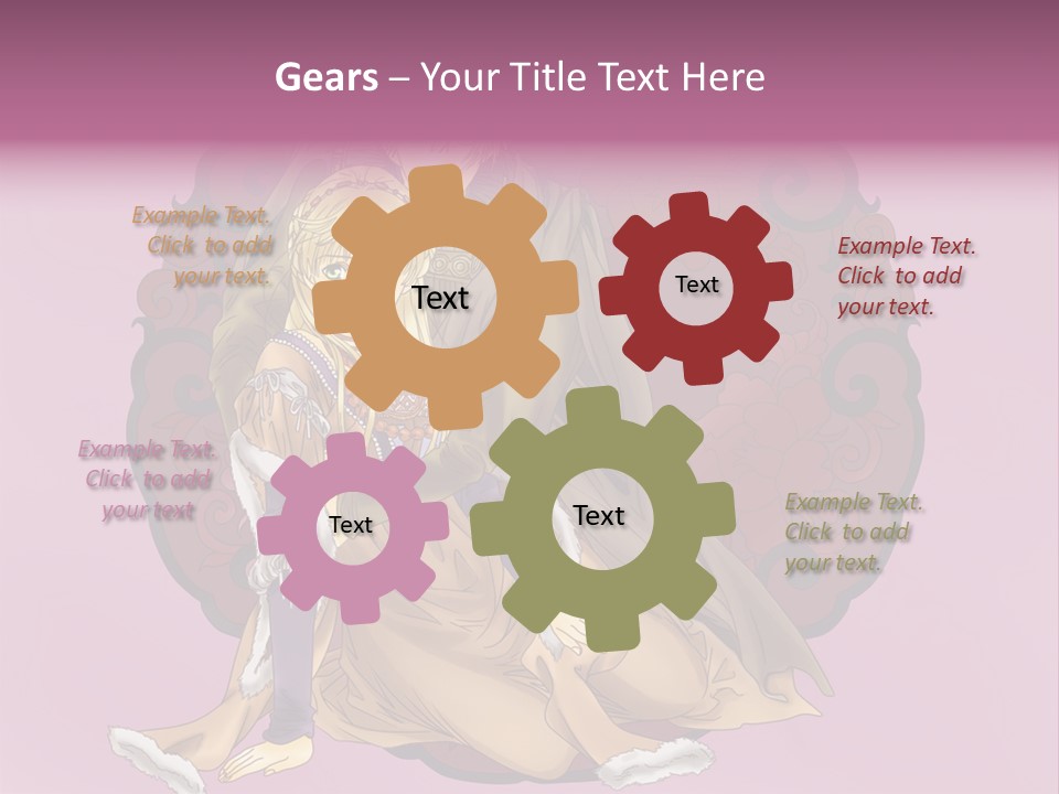 A Couple Of Anime Characters Sitting Next To Each Other PowerPoint Template