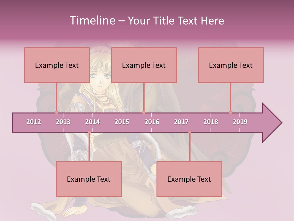 A Couple Of Anime Characters Sitting Next To Each Other PowerPoint Template