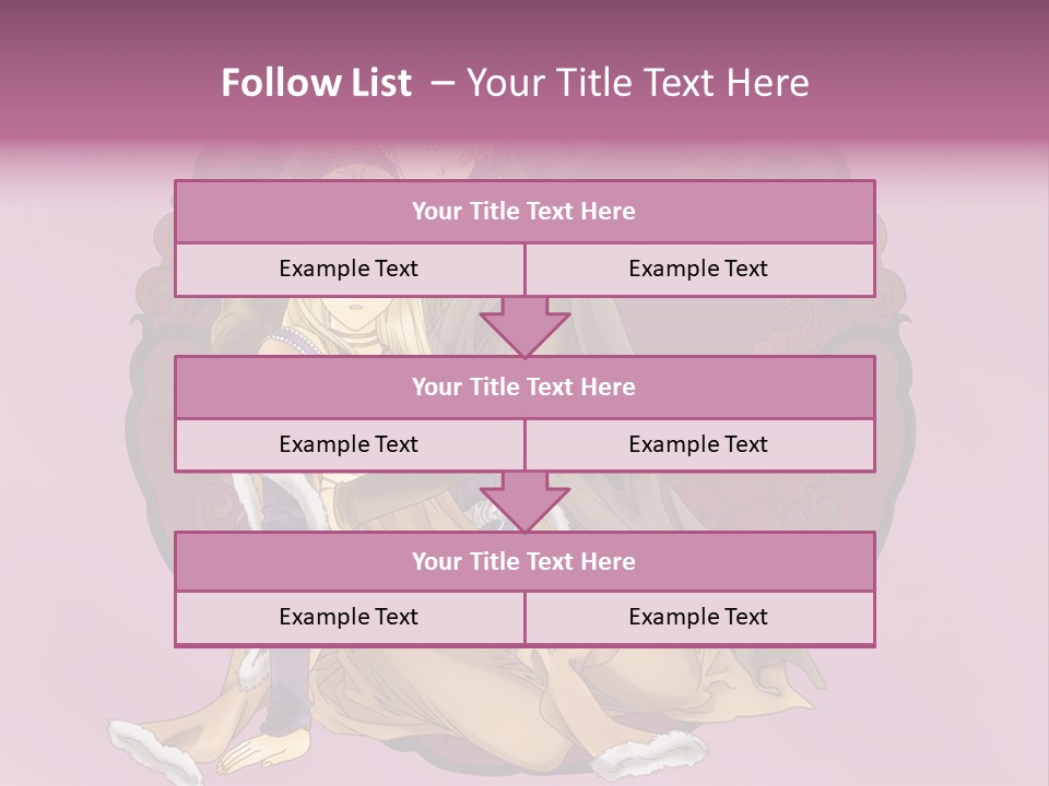 A Couple Of Anime Characters Sitting Next To Each Other PowerPoint Template