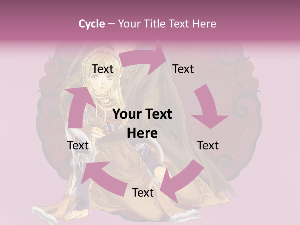 A Couple Of Anime Characters Sitting Next To Each Other PowerPoint Template