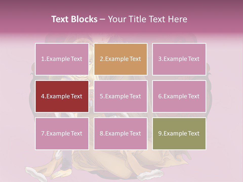 A Couple Of Anime Characters Sitting Next To Each Other PowerPoint Template