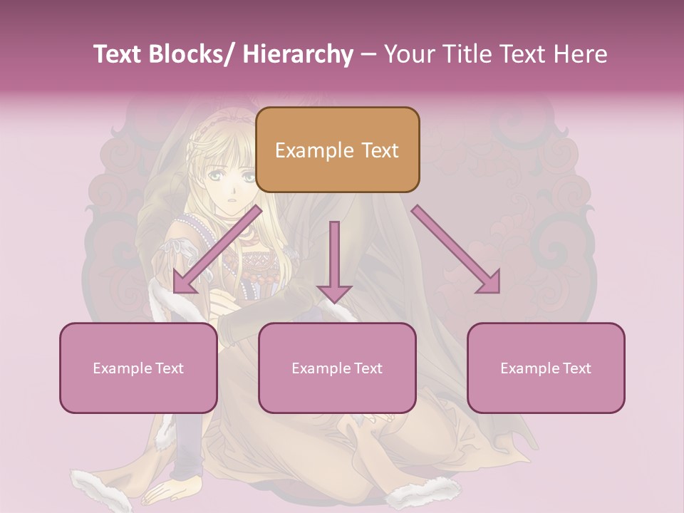 A Couple Of Anime Characters Sitting Next To Each Other PowerPoint Template