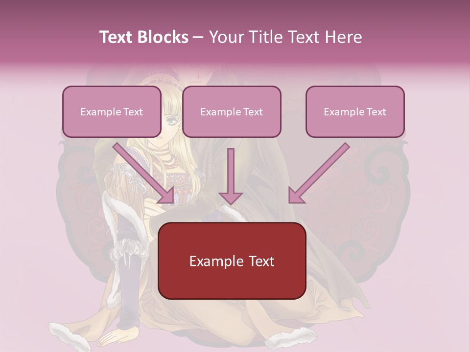 A Couple Of Anime Characters Sitting Next To Each Other PowerPoint Template