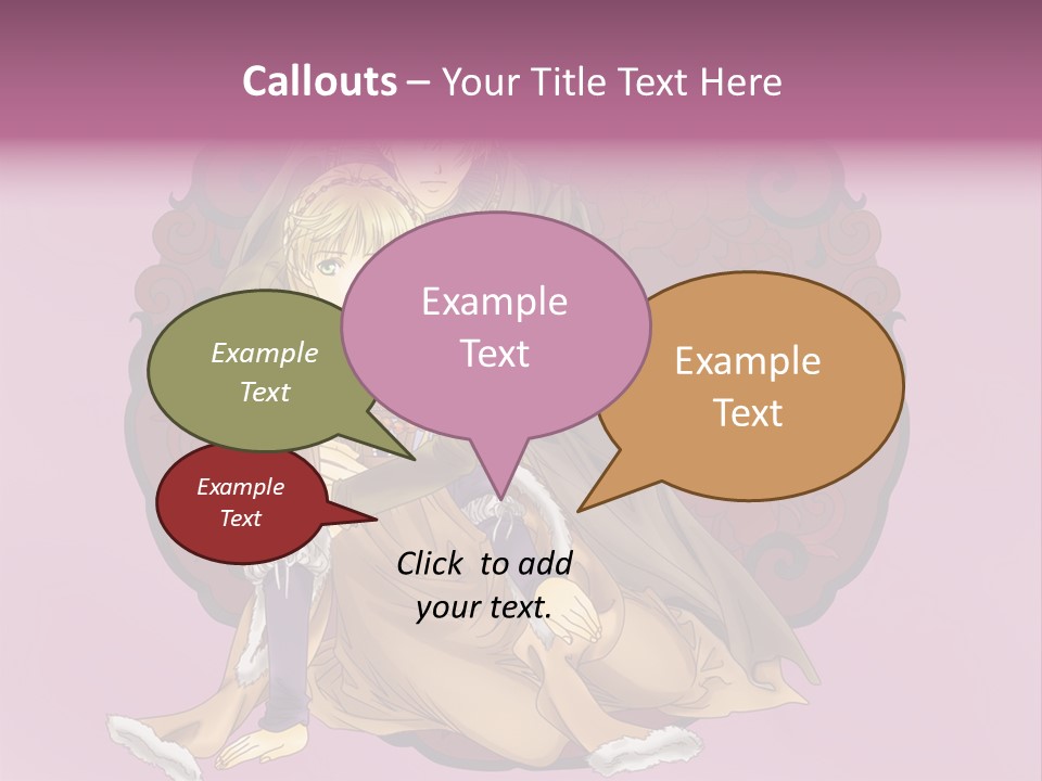 A Couple Of Anime Characters Sitting Next To Each Other PowerPoint Template