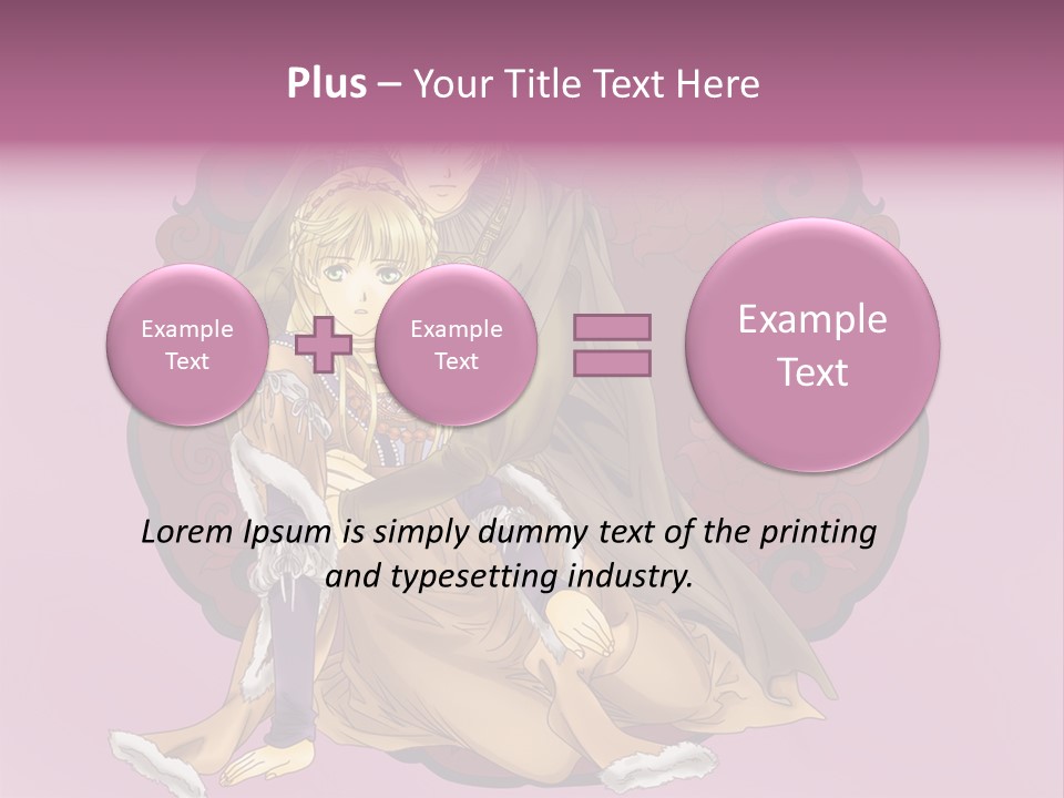 A Couple Of Anime Characters Sitting Next To Each Other PowerPoint Template