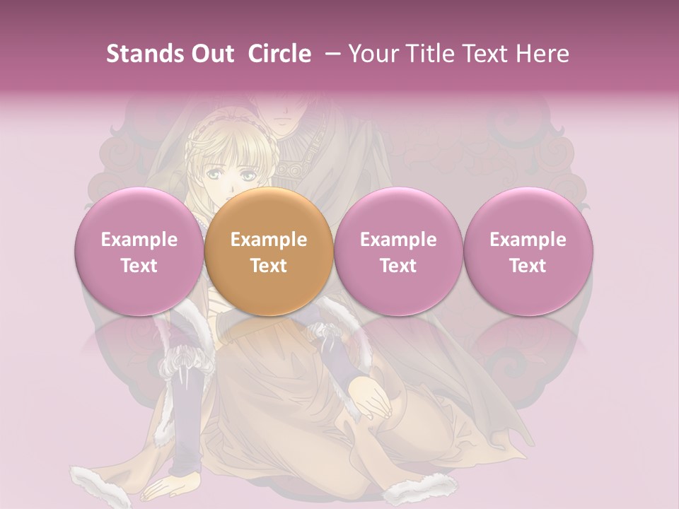 A Couple Of Anime Characters Sitting Next To Each Other PowerPoint Template