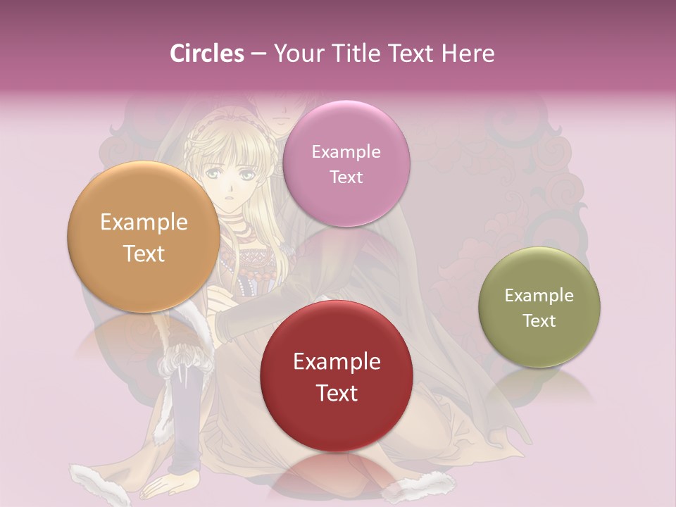 A Couple Of Anime Characters Sitting Next To Each Other PowerPoint Template