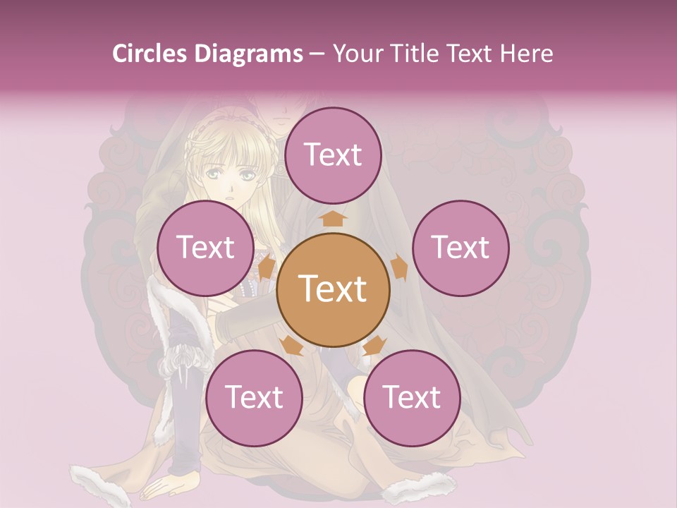 A Couple Of Anime Characters Sitting Next To Each Other PowerPoint Template