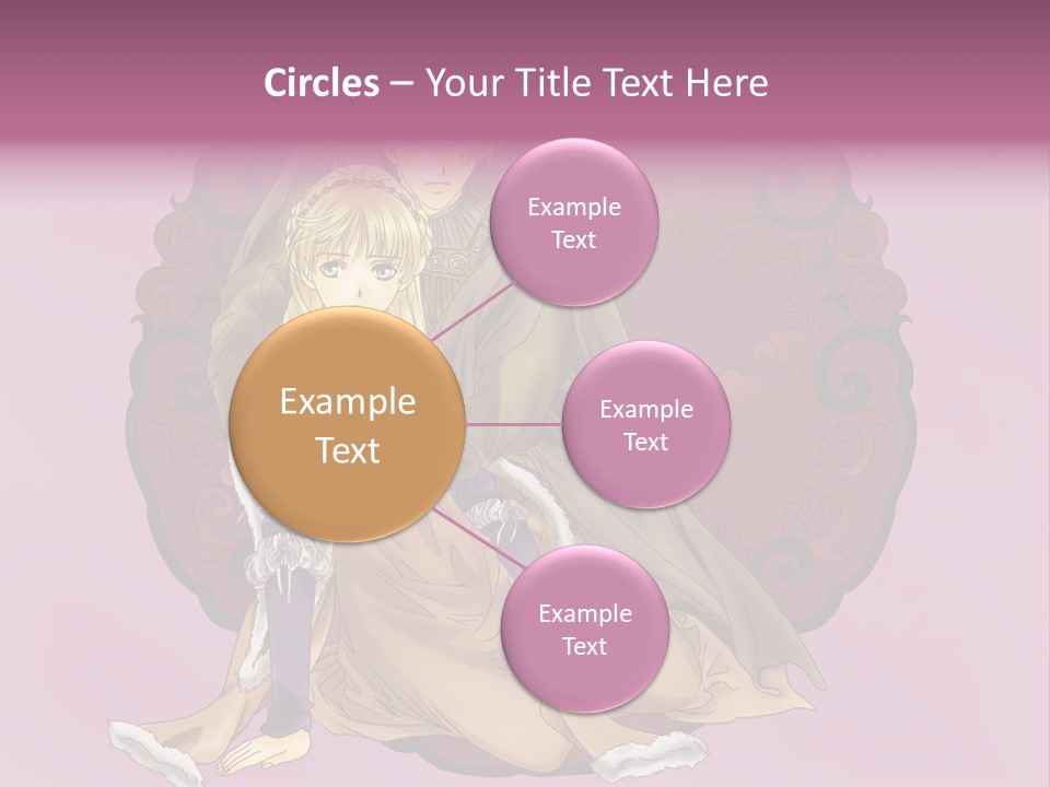 A Couple Of Anime Characters Sitting Next To Each Other PowerPoint Template