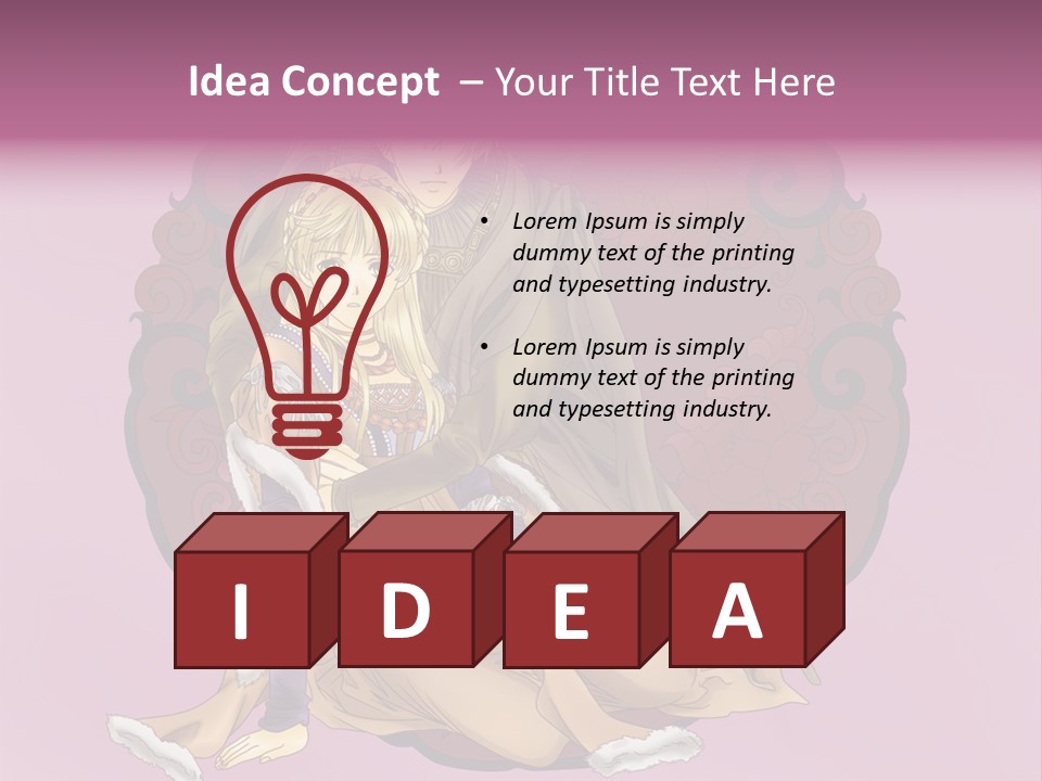 A Couple Of Anime Characters Sitting Next To Each Other PowerPoint Template