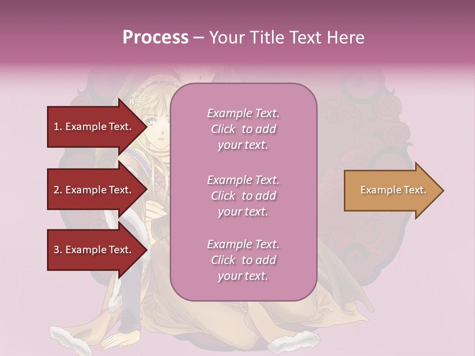 A Couple Of Anime Characters Sitting Next To Each Other PowerPoint Template