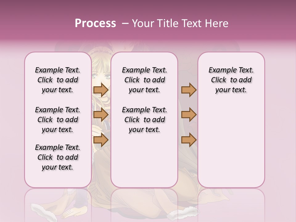 A Couple Of Anime Characters Sitting Next To Each Other PowerPoint Template