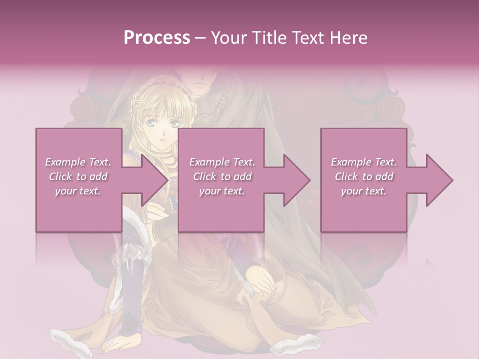 A Couple Of Anime Characters Sitting Next To Each Other PowerPoint Template