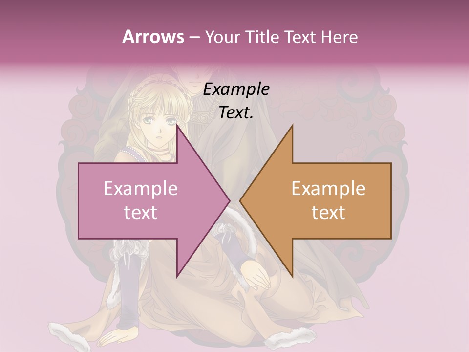 A Couple Of Anime Characters Sitting Next To Each Other PowerPoint Template