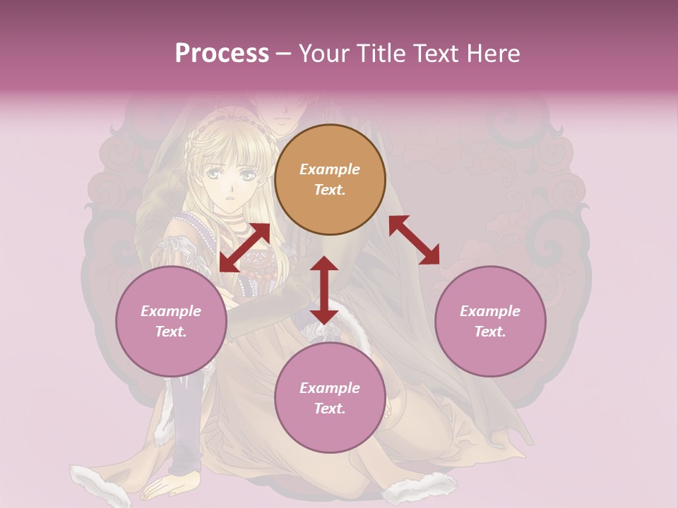 A Couple Of Anime Characters Sitting Next To Each Other PowerPoint Template