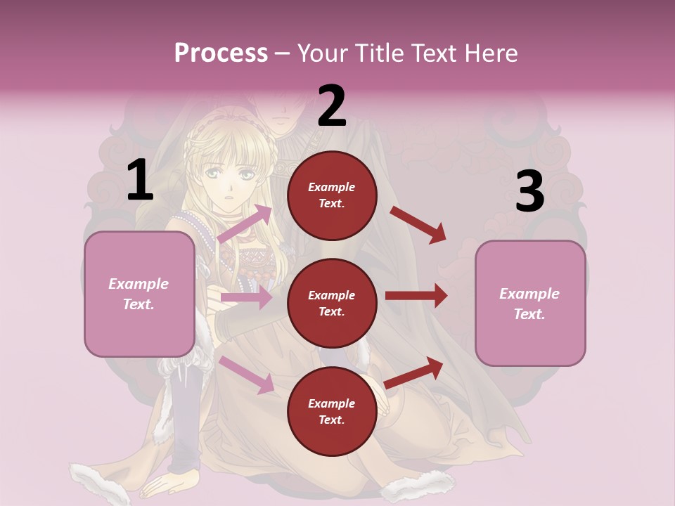 A Couple Of Anime Characters Sitting Next To Each Other PowerPoint Template